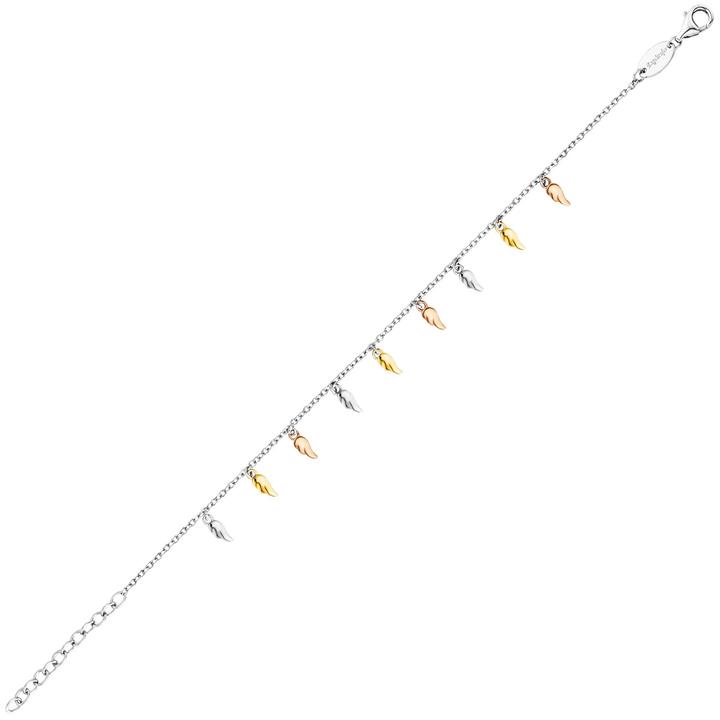 Immagine prodotto Engelsrufer Bracciale Ali Volanti Tricolore (20 cm, Argento 925)