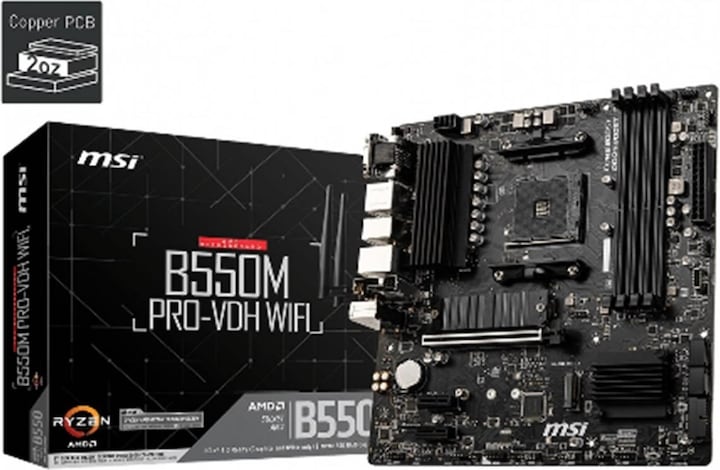MSI B550M PRO-VDH WIFI (AM4, AMD B550, mATX)