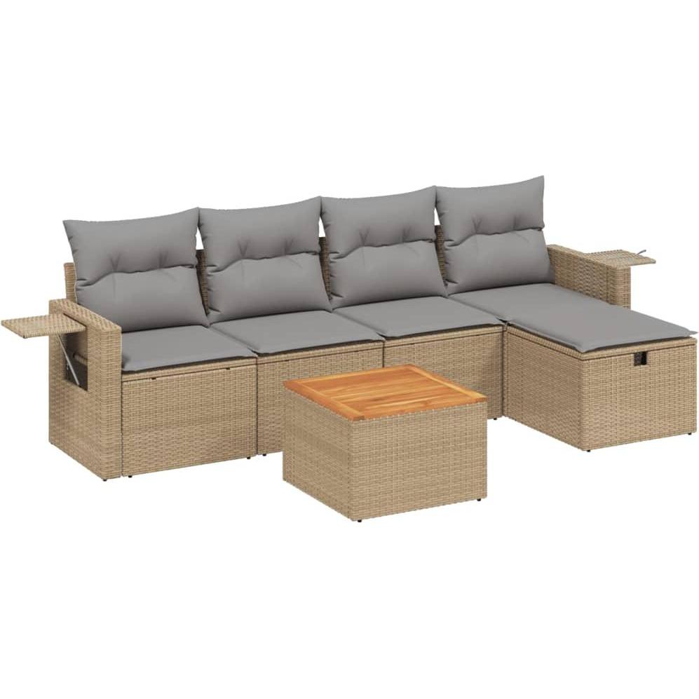 VidaXL, Gartenlounge, 10-tlg. Garten-Lounge-Set mit Kissen