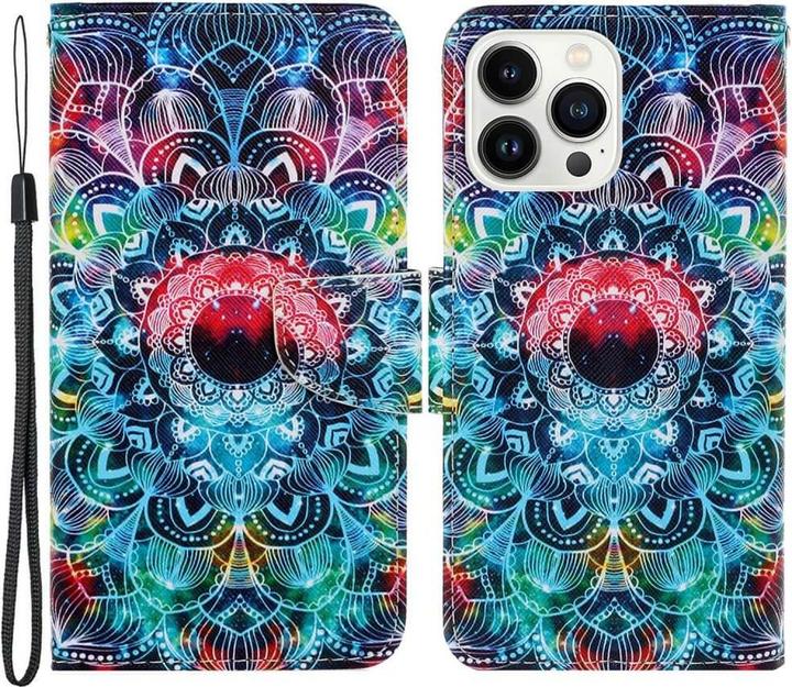 Actual product image Cover-Discount iPhone 15 Pro Max - Leather Case Cover Mandala (Apple iPhone 15 Pro Max)