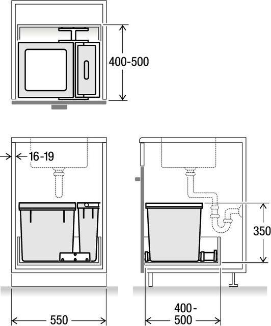 Produktbild Müllex Kehrichtbehälter X-LINE X55 M7 (35 l)