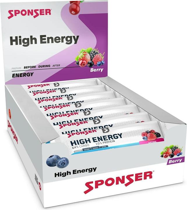 Actual product image Sponser high energy bar (30 pcs., 1350 g)