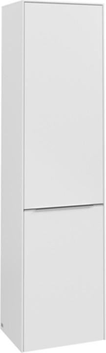 Front/carcass: Pure White, Handle: Glossy aluminium