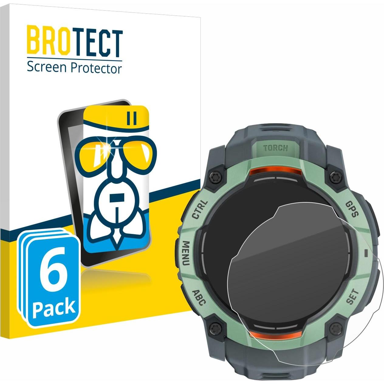 BROTECT Schutzglas Schutzfolie Displayschutz Display Schutz Glas Folie klar, Smartwatch Schutzfolie, Transparent