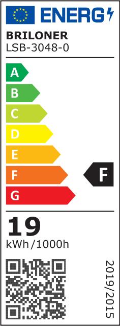 Energie-Label Briloner LED Deckenleuchte mit Sternencover, schwarz, 1xLED/18W (2000 lm)