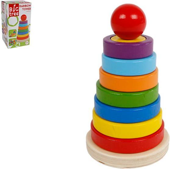 Actual product image Wooden stacking pyramid FSC, 16 pcs.