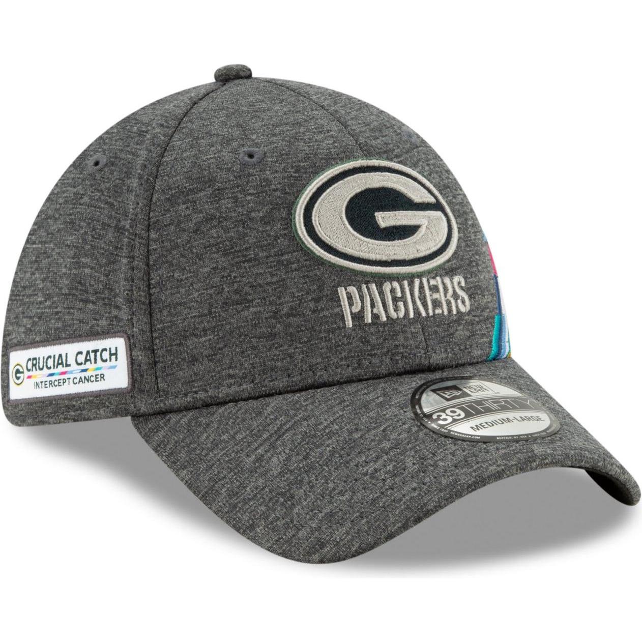 Thumbnail - New Era, Herren, Cap, 39Thirty Stretchfit Crucial Catch NFL Teams, Grün, (M)