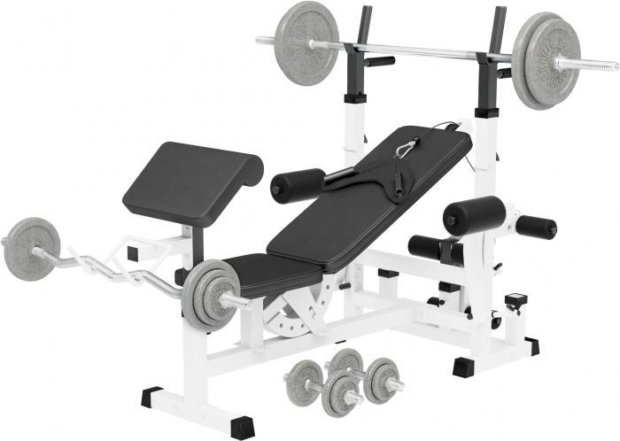 Image du produit Gorilla Sports Banc de musculation avec ensemble d'haltères