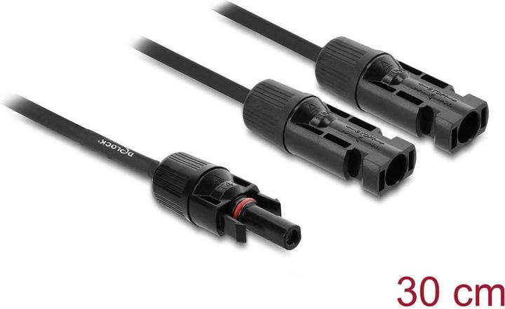 Delock DL4 Solar Splitter Kabel 2 x Stecker zu 1 x Buchse 30 (Cavo solare, Spina solare)