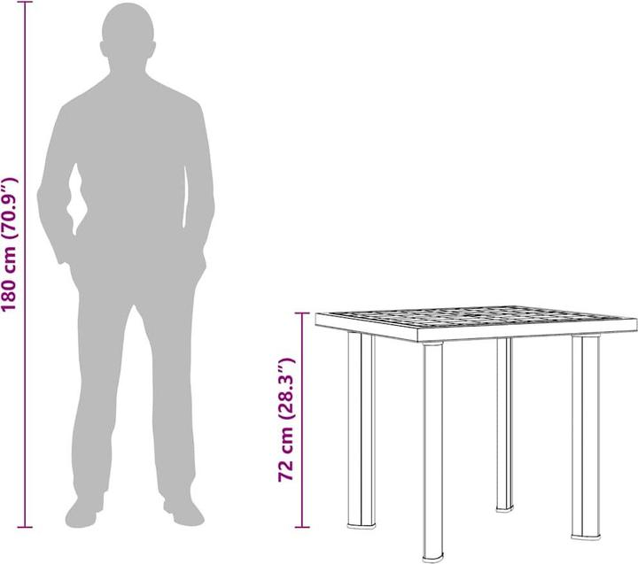 Produktbild vidaXL Gartentisch (80 x 75 x 72 cm)