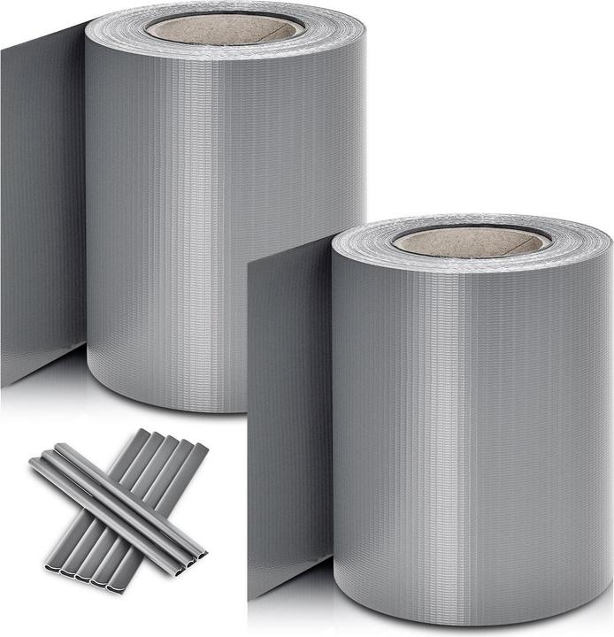 Juskys 2x PVC Sichtschutzstreifen - Hellgrau