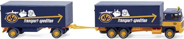 Produktbild Wiking H0 Scania 111 Kofferhängerzug "ASG"