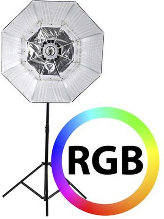 Produktbild Falcon Eyes RGB LED Lampe RX-782 mit Faltbare Softbox 100 cm (Flächenleuchte)