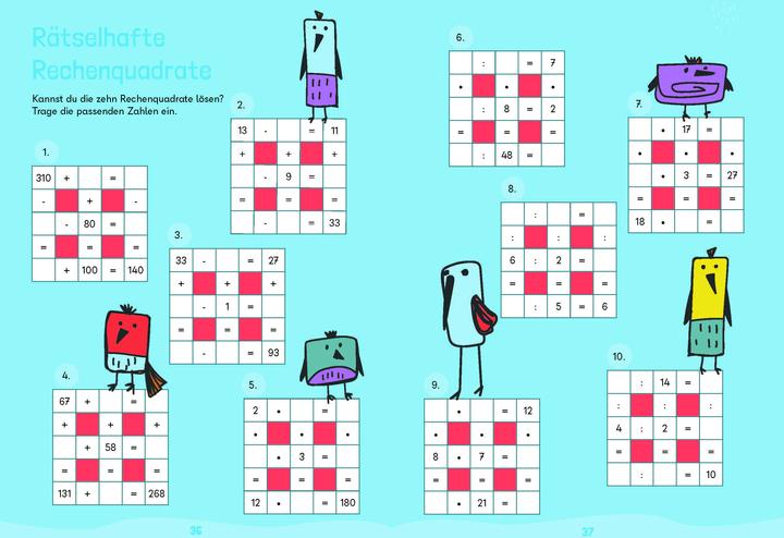 Actual product image Mein megacooles Rätselbuch - Rechnen | Logik | Spass mit Zahlen - ab 8 Jahren - Band 1 (German, Janine corner, Kristina Offermann, 2025)