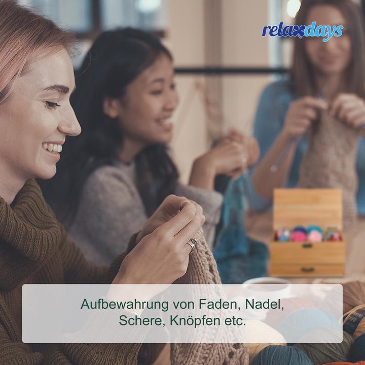 Actual product image Relaxdays Sewing Box,4 Compartments