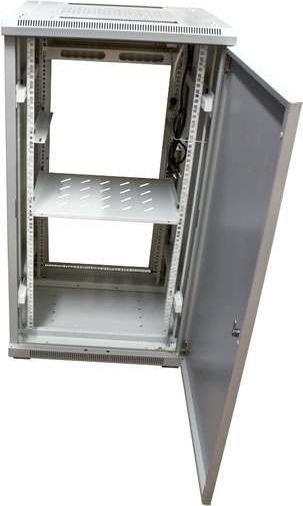Produktbild Allnet 19 Schrank 22HE B600 / T1200mm *lichtgrau* SNB-Serie Glastür (22 HE, 19 Zoll Rack)