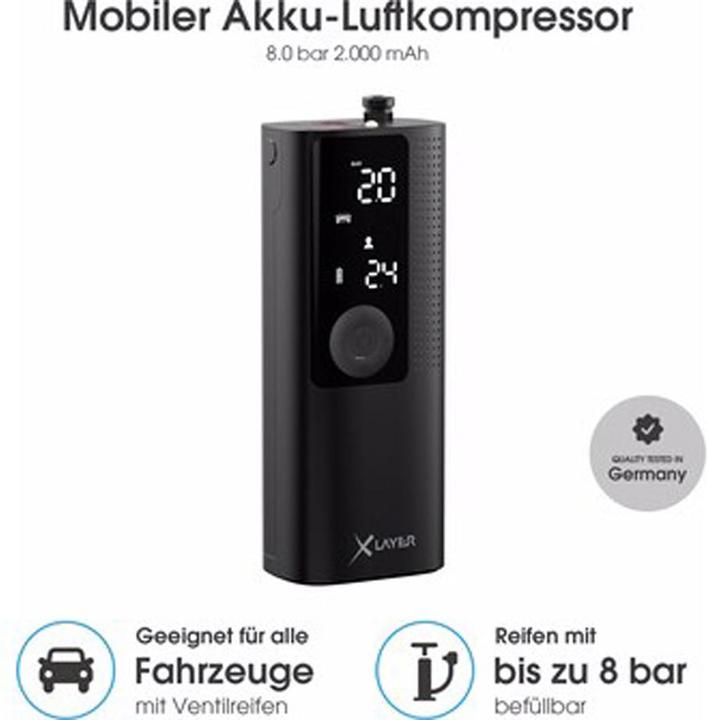Produktbild Xlayer Mobiler Akku Luftkompressor (8.30 Bar)