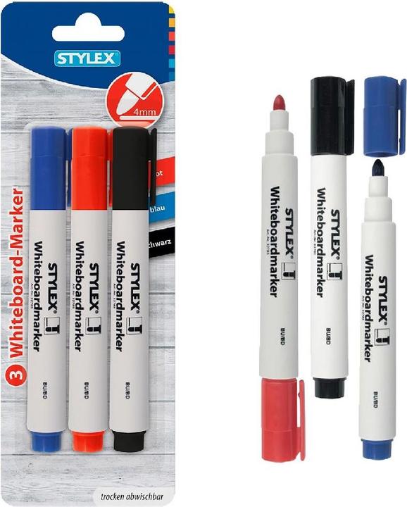 Stylex Pennarello per lavagna bianca, 3 pz. (3x)