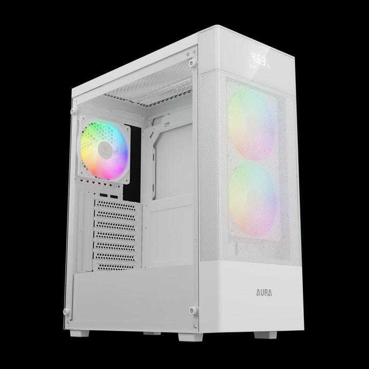 Image du produit Gamdias Boitier Moyen Tour ATX Aura GC5 Elite RGB avec panneau vitré (Blanc) (ATX)