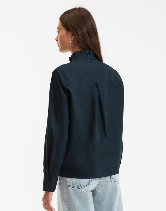 Immagine prodotto La Redoute Collections Langärmelige Bluse mit gerüschtem Stehkragen (48)