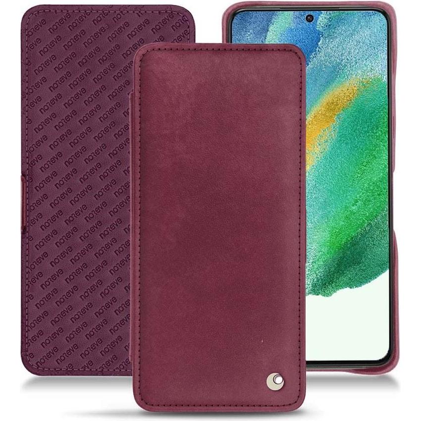 Noreve Lederschutzhülle Samsung Galaxy S21 FE (Samsung Galaxy S21 FE), Smartphone Hülle, Violett