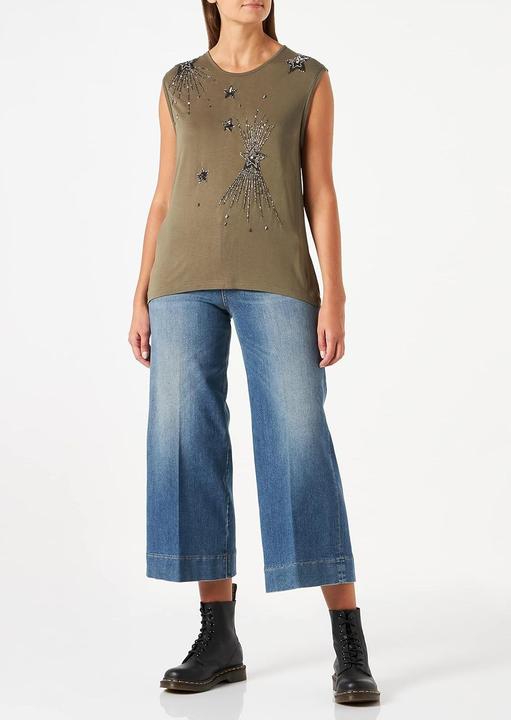 Actual product image Pinko Martina Embroidered Jersey Top (XS)