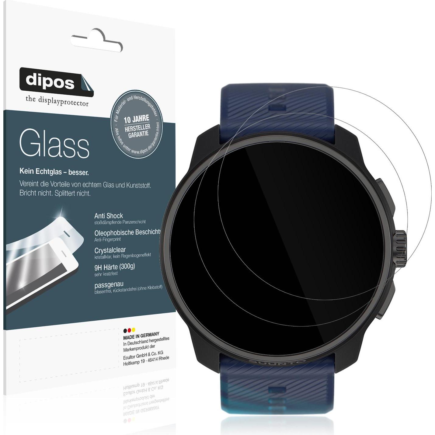 Dipos Anti-Shock Displayschutz 9H, Smartwatch Schutzfolie, Transparent