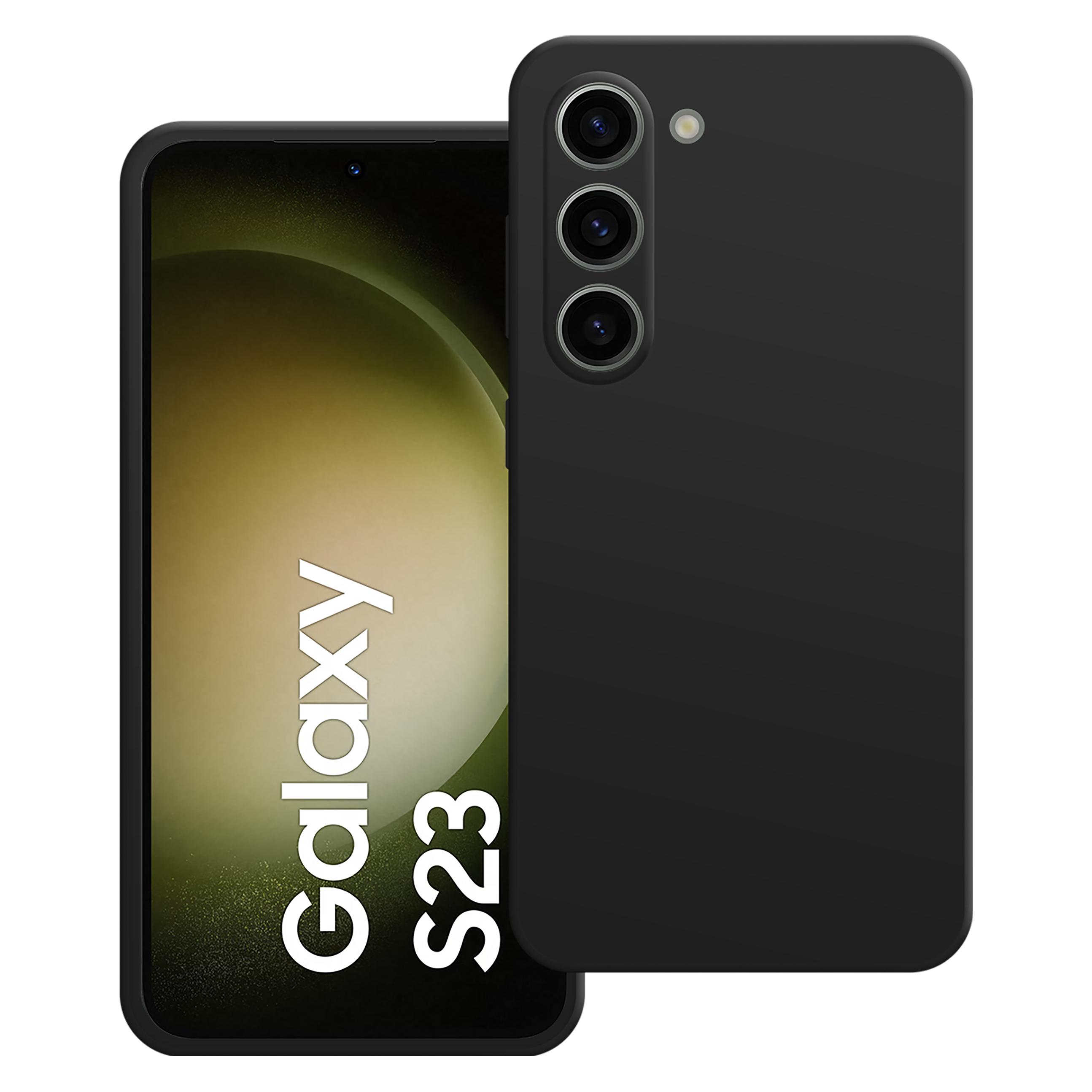 Cazy Silikon Hülle Kompatibel Mit Samsung Galaxy S23 - Soft Tpu Schutz - (Samsung Galaxy S23), Smartphone Hülle, Schwarz