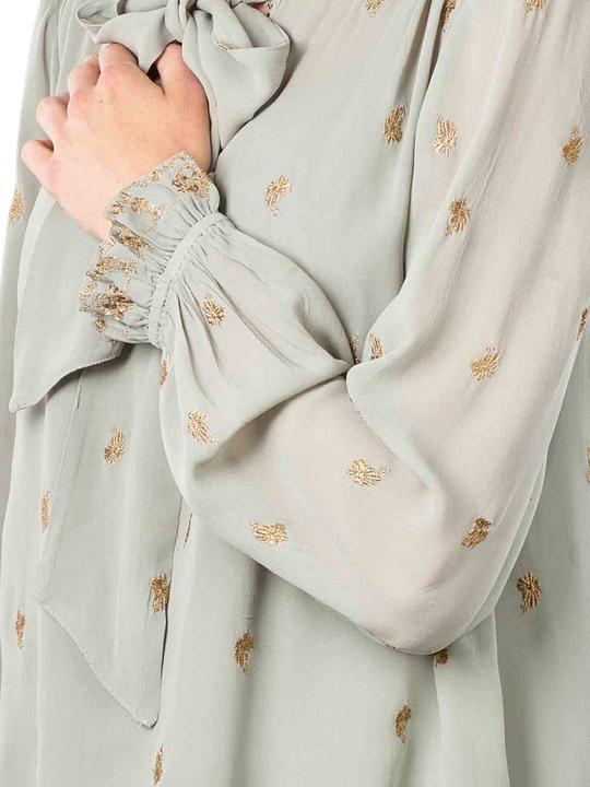Immagine prodotto Scotch & Soda Embroidered Blouse Tie Neck Grey Sheer (S)