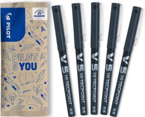 Image du produit Pilot FlowPack V5 noir x5 (Noir, 5 x)