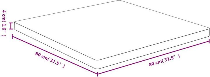 Actual product image VidaXL Douglas (80 x 80 x 4 cm)