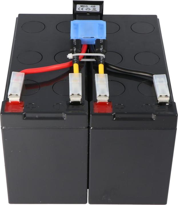 Produktbild CSB Nachbau Akku exakt passend für den APC-RBC48 Akku vormontiert mit Kabel und Stecker