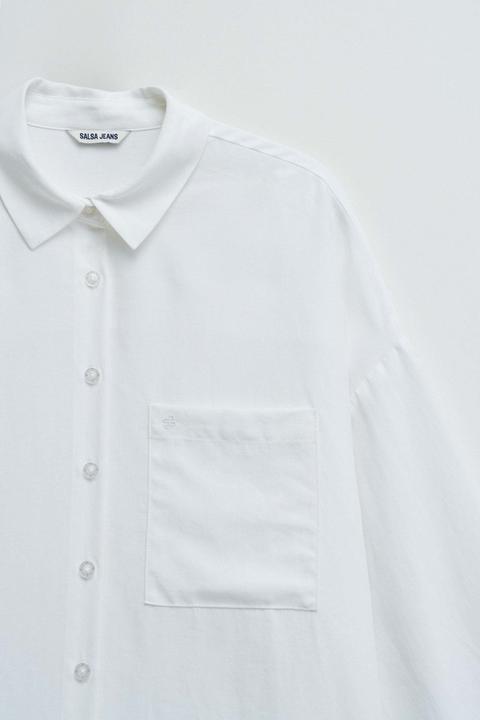 Produktbild Salsa Jeans Langarmbluse Oversize Basic (L)