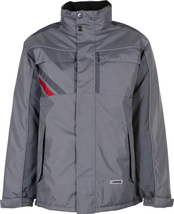 Produktbild Planam Winterjacke zink/schiefer/rot L XL (L, XL)