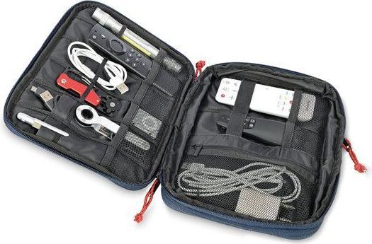 Image du produit Troika GO URBAN TECH POUCH Pochette pour câbles d'accessoires électroniques, rPET, bleu foncé