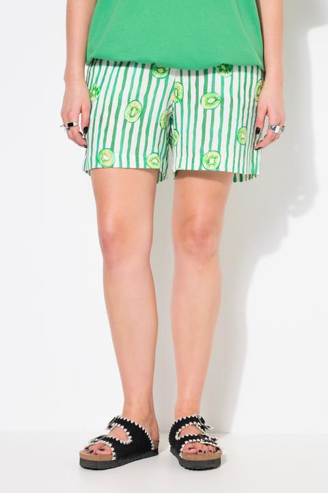Actual product image Studio Untold Striped Fruit Print Elastic Waist Muslin Shorts (46)