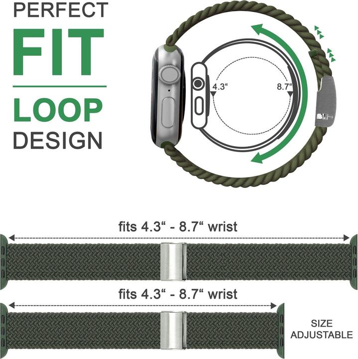 Produktbild Nalia Geflochtenes Smart-Watch Armband (Nylon)