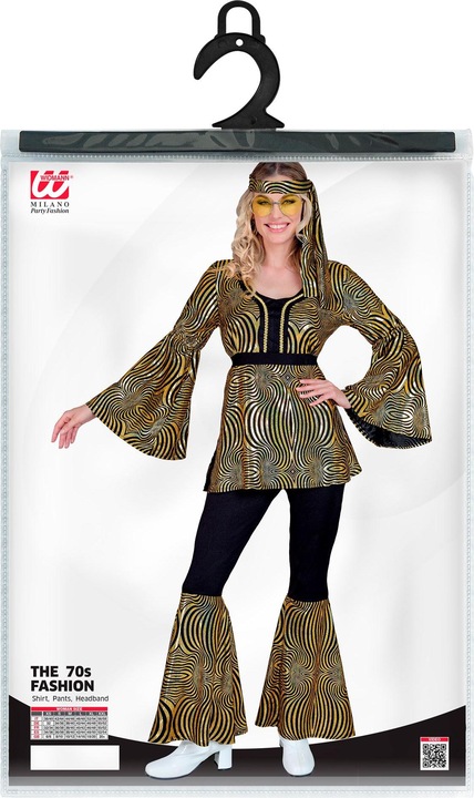 Produktbild Widmann THE 70s DISCO STYLE - golden waves (Oberteil, Hose, Stirnband), M (M)