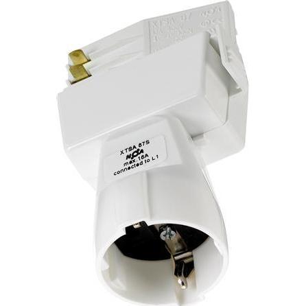 Molto Luce, Wandleuchte + Deckenleuchte, Global Trac Schutzkontakt Steckdosenadapter XTSA67S-3 weiss