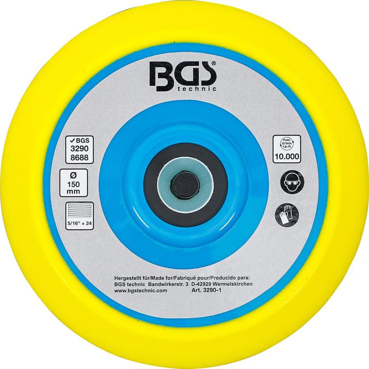 Actual product image BGS Hook and Loop Pad for 3290 / 8688 Ø 150 mm
