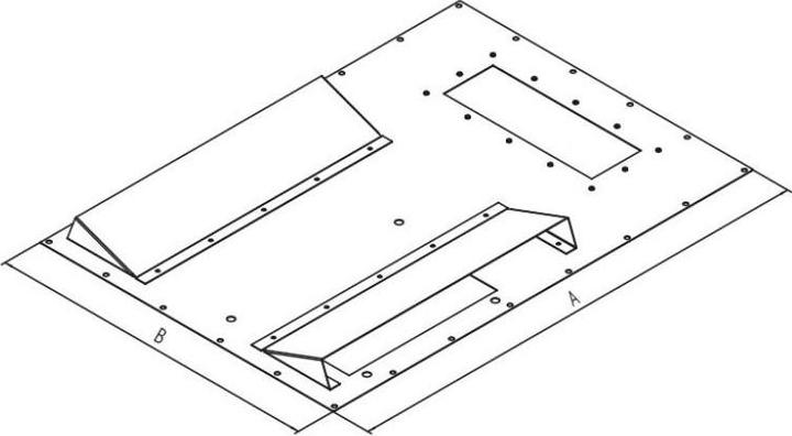Produktbild Triton 19"zbh. Klimaeinheit zbh. Zusatzblende für X1/2 RDE/RIE B600/T1000-1200mm