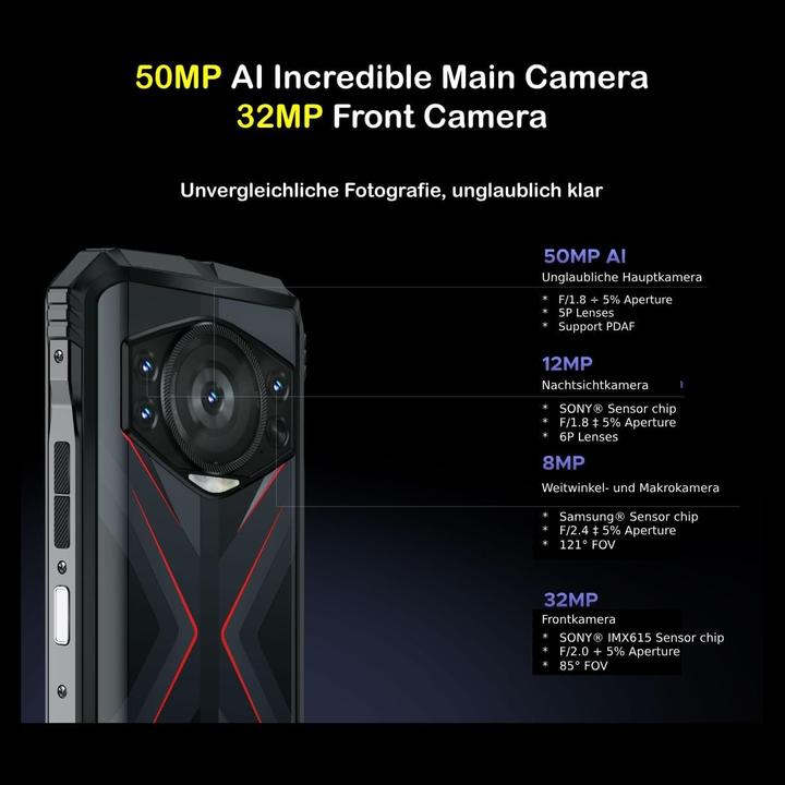 Produktbild Doogee S118 (512 GB, Rot, 6.58", Dual SIM, 4G)
