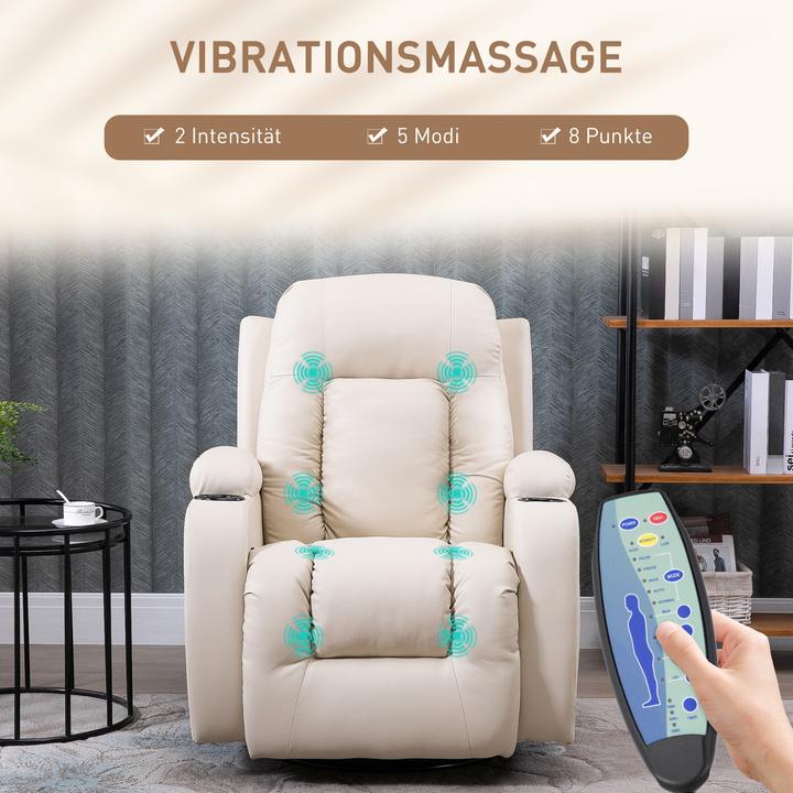 Image du produit Homcom Fauteuil de massage avec fonction bascule et fonction chaleur