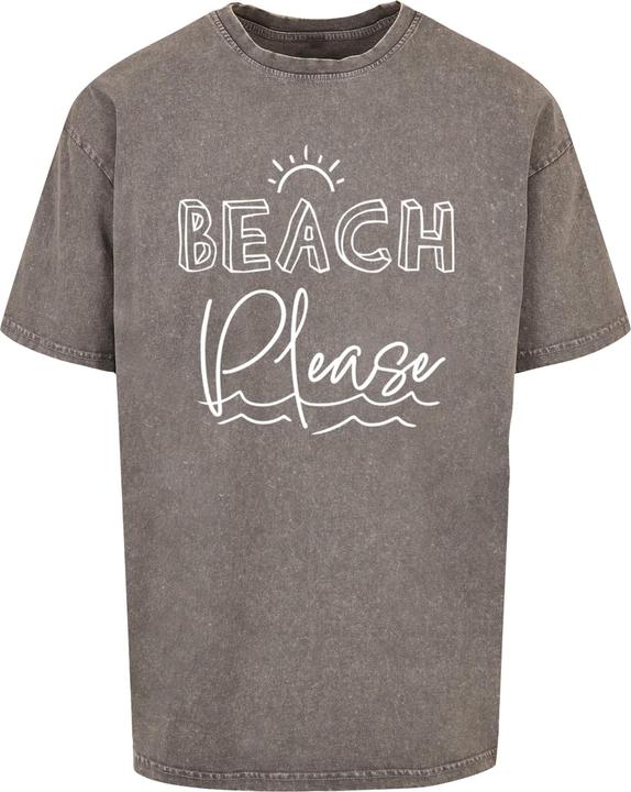 Merchcode Beach Please Acid Washed Heavy Oversized Tee - 112821 (XXL)