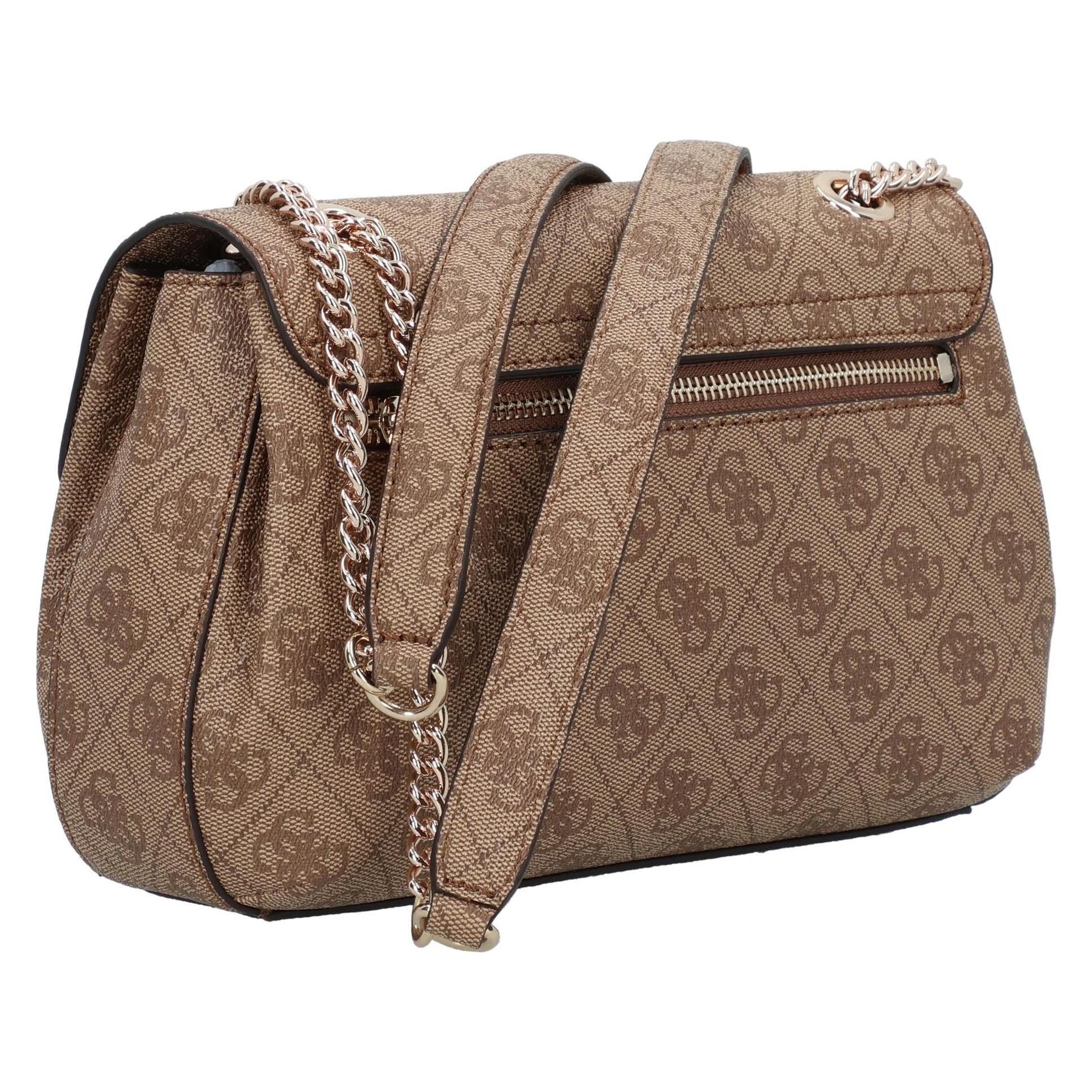 Guess, Damen, Handtasche, Katya Schultertasche 24 Cm, Beige