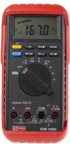 RS PRO IDM106N RMS Digital Multimeter (CAT III, CAT II 600V)