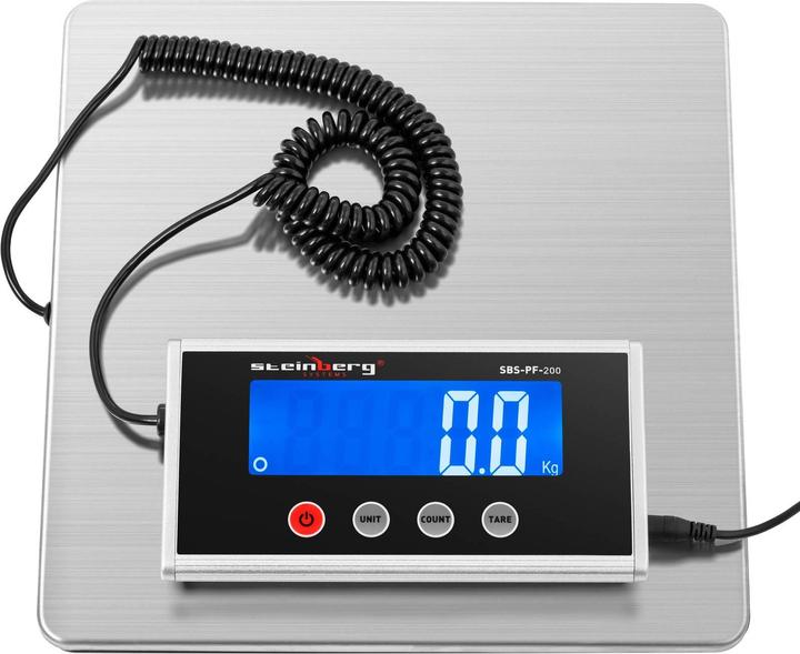 Produktbild Steinberg Paketwaage Digitalwaage Plattform Paket Waage Plattformwaage 200 Kg 50 G LCD