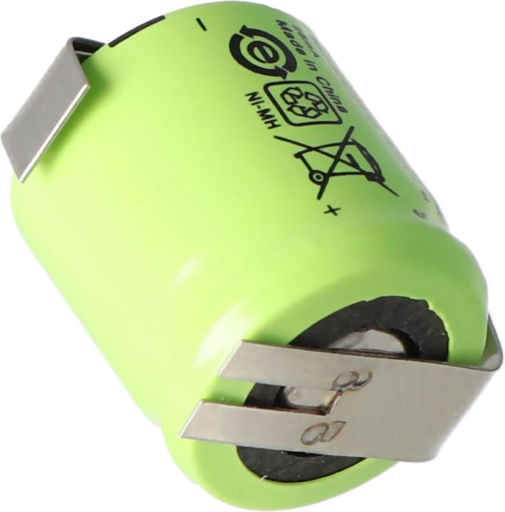 Actual product image AccuCell Battery for Sanyo N-110AA rechargeable NiMH 1/3 AA Mignon with soldering lug Z-shape (1 pcs., 1/3 AA, 150 mAh, Rechargeable battery)
