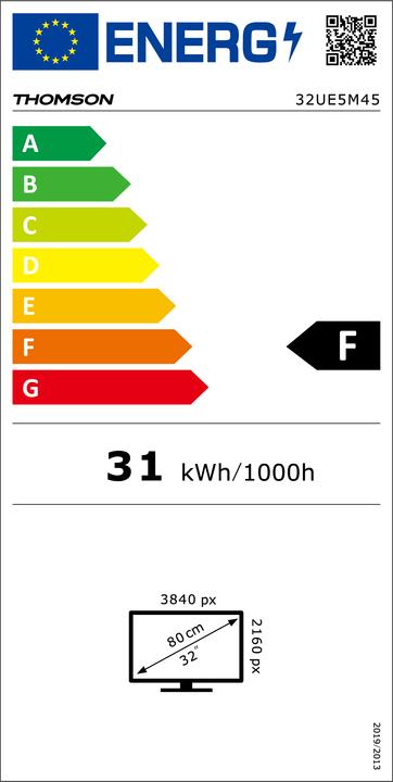 Energie-Label Thomson 32UE5M45 (32", LED, 4K)