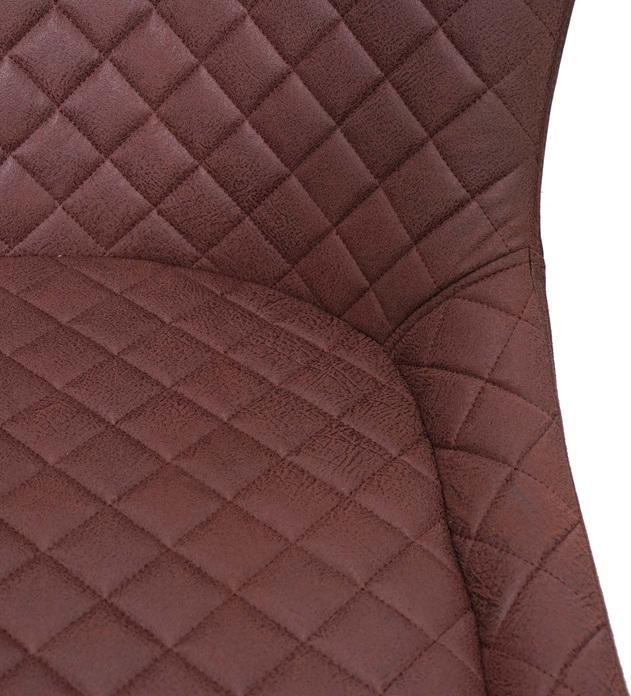 Produktbild Swisshandel24 Barhocker, Barstuhl Tresenhocker, Vintage Metall Fussablage Stoff/Textil braun